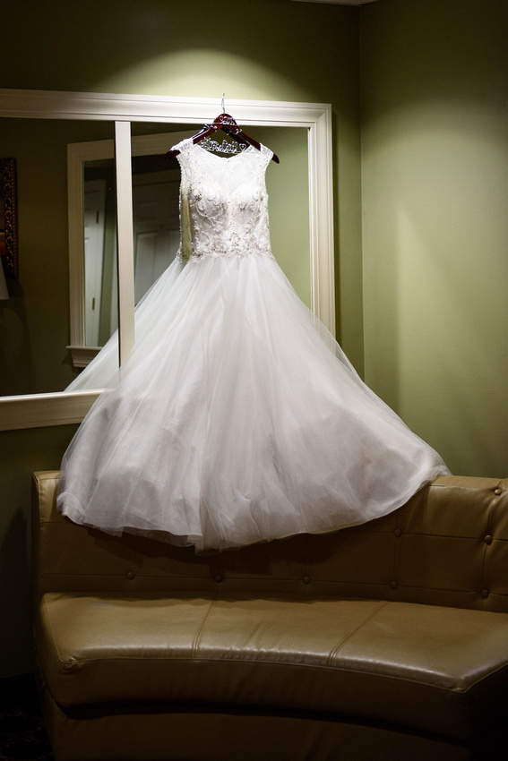Ambers wedding dress detail shot