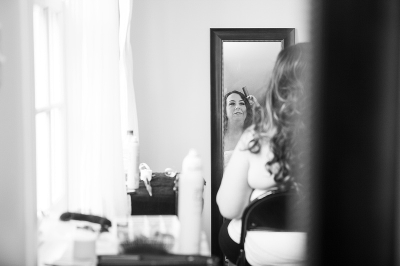 Bride getting ready